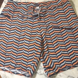 Patagonia Men's Orange and Gray Hybrid Shorts